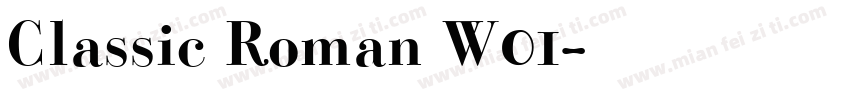 Classic Roman W01字体转换